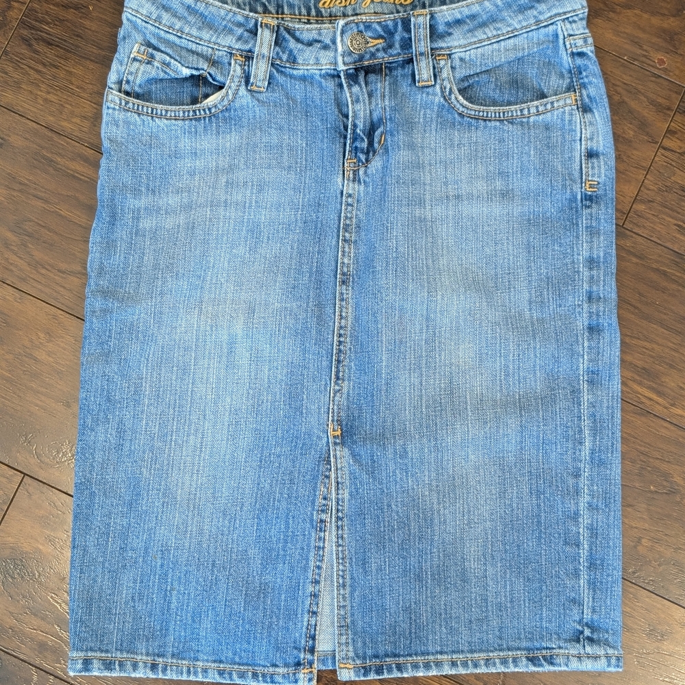 Denim Midi Skirt 99% Cotton Y2K Denim Pencil Skirt Light Blue Wash